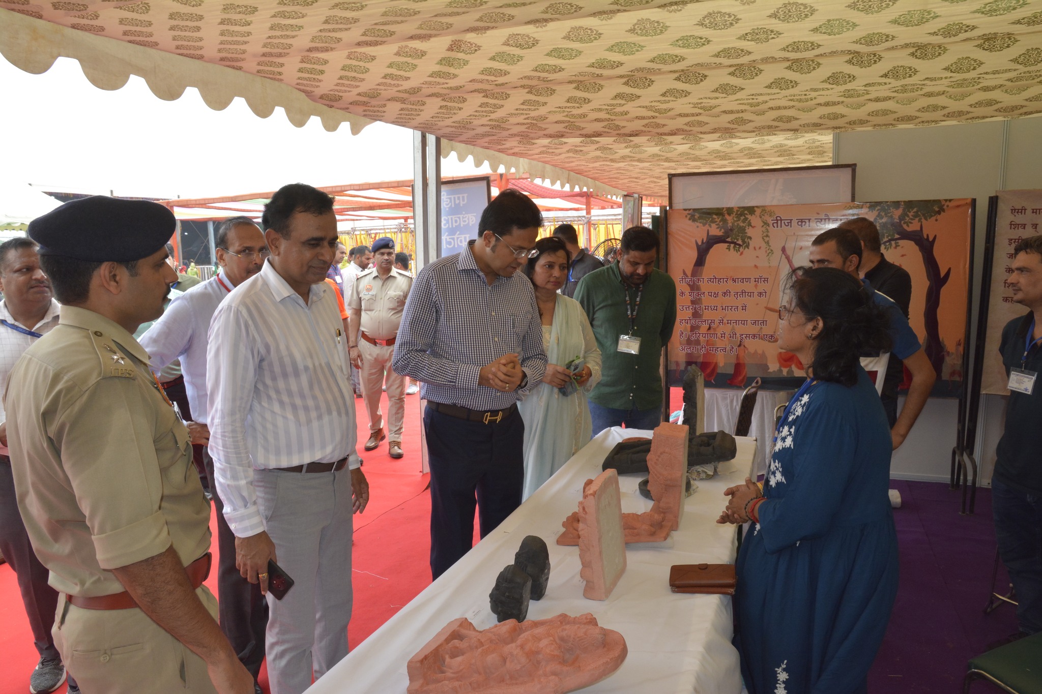 Honorable Additional Principal Secretary to CM, Dr. Amit Kumar Agrawal, IAS visiting the exhibition with DC Panipat and ADC Panipat